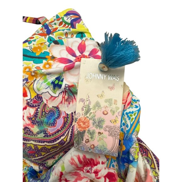 Johnny Was Ruched Floral Sweetheart One Piece Swimsuit 1X Plus Size NWT $218 - Picture 3 of 7